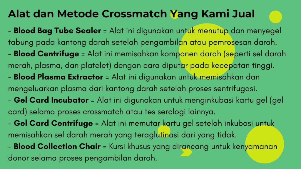Jual alat dan metode crossmatch alkespedia berkualitas