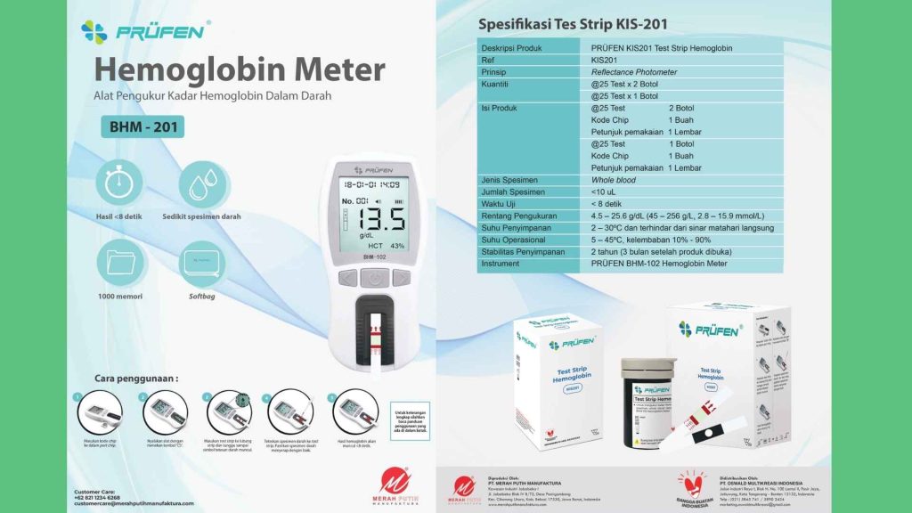 Spesifikasi detail alat Hb Meter alkespedia